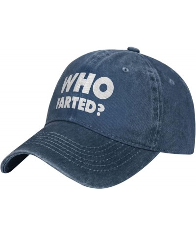 Who Farted Cowboy Hat Outdoor Leisure Adjustable Cowboy Hat Unisex Black Navy Blue $15.54 Baseball Caps