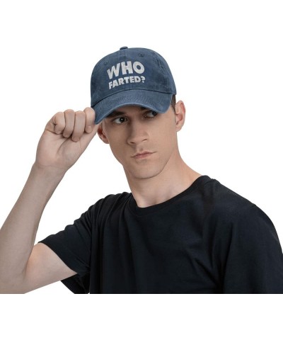 Who Farted Cowboy Hat Outdoor Leisure Adjustable Cowboy Hat Unisex Black Navy Blue $15.54 Baseball Caps