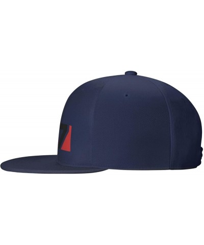 Mass E-Ffect N7 Hats for Men Flat Bill Fitted Caps Hiphop Rap Adjustable Baseball Trucker Dad Hat Navy Blue $12.75 Baseball Caps