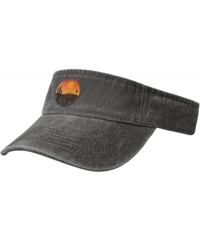 Desert Cactus Sun Visor Hats for Women Men Adjustable Sports Sun Hats Golf Cap Deep Heather $11.09 Visors