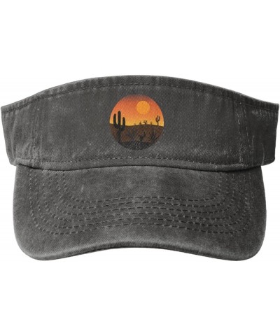 Desert Cactus Sun Visor Hats for Women Men Adjustable Sports Sun Hats Golf Cap Deep Heather $11.09 Visors