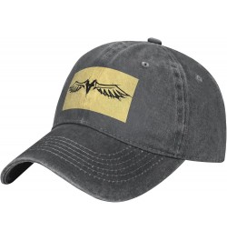 Gothic Angel Graffiti Pattern Baseball Cap - Adjustable Washed Cotton Vintage Outdoor Sports Hat for Men Women Dark Gray $9.9...