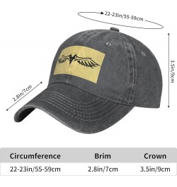 Gothic Angel Graffiti Pattern Baseball Cap - Adjustable Washed Cotton Vintage Outdoor Sports Hat for Men Women Dark Gray $9.9...