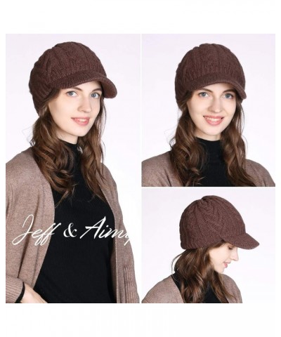 Women's Newsboy Soft Velvet Baker Boy Cap Winter Hats Cabbie Beret Cloche Casual Hat 89231coffee $14.24 Skullies & Beanies