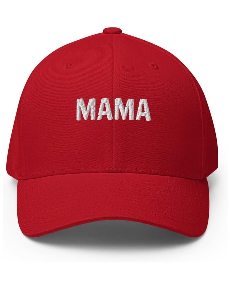 Mama hat, Embroidered Structured hat, for Adults, mom Gifts. Red $18.20 Baseball Caps