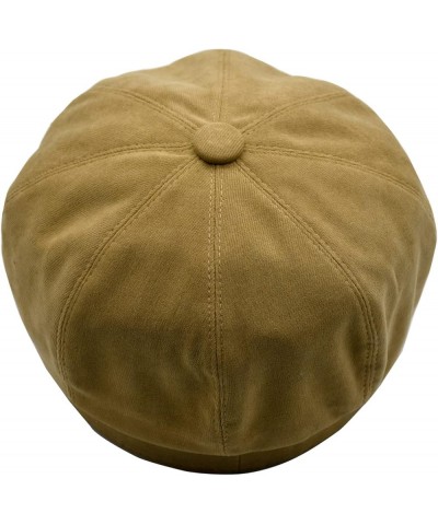 Womens Newsboy Cap French Fashion Hats Summer Cabbie Baker Boy Hat for Fall Beret Cap T3-smile-khaki $11.50 Newsboy Caps