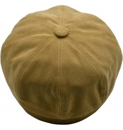 Womens Newsboy Cap French Fashion Hats Summer Cabbie Baker Boy Hat for Fall Beret Cap T3-smile-khaki $11.50 Newsboy Caps