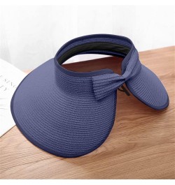 Visor Hat Straw Women's Foldable Bowtie Summer w/Cute Sun Baseball Caps L A Hats 5-navy $11.64 Visors