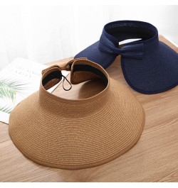 Visor Hat Straw Women's Foldable Bowtie Summer w/Cute Sun Baseball Caps L A Hats 5-navy $11.64 Visors