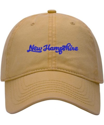 Baseball Cap Men Women NH New Hampshire Embroidered Unisex Classic Adjustable Strapback Dad Hat Khaki $11.36 Baseball Caps