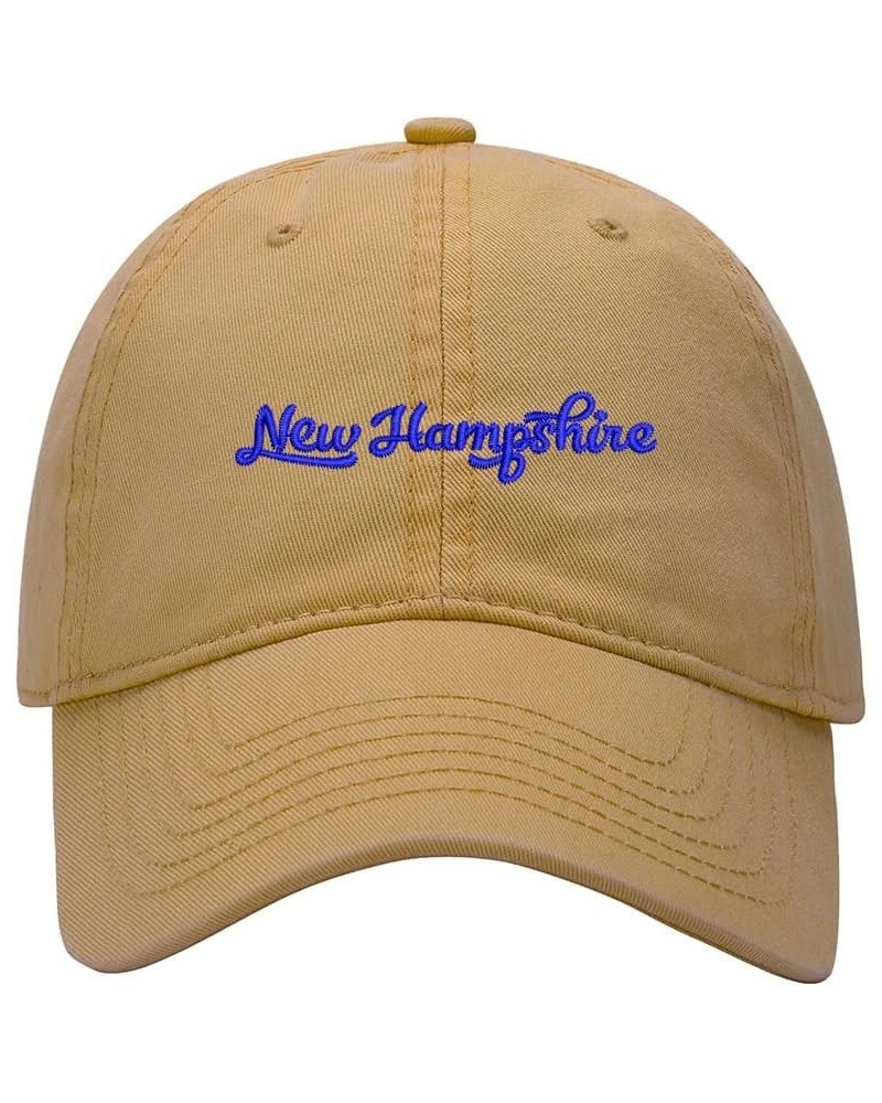 Baseball Cap Men Women NH New Hampshire Embroidered Unisex Classic Adjustable Strapback Dad Hat Khaki $11.36 Baseball Caps