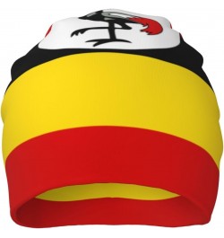 Uganda Flag Experience Cozy Luxury: Milk Silk Knit Beanie - Your Must-Have Outdoor Accessory! Black $12.88 Skullies & Beanies