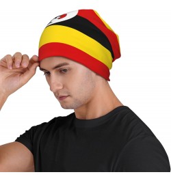 Uganda Flag Experience Cozy Luxury: Milk Silk Knit Beanie - Your Must-Have Outdoor Accessory! Black $12.88 Skullies & Beanies