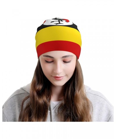 Uganda Flag Experience Cozy Luxury: Milk Silk Knit Beanie - Your Must-Have Outdoor Accessory! Black $12.88 Skullies & Beanies