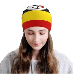 Uganda Flag Experience Cozy Luxury: Milk Silk Knit Beanie - Your Must-Have Outdoor Accessory! Black $12.88 Skullies & Beanies