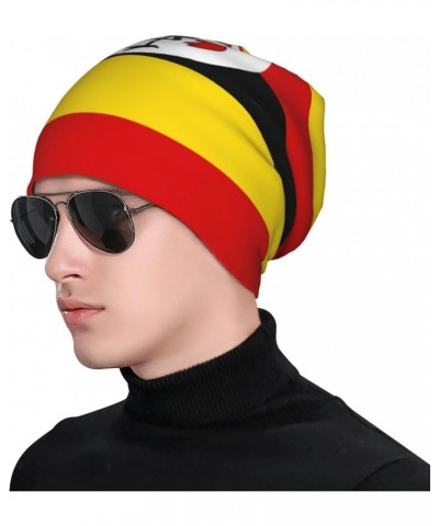 Uganda Flag Experience Cozy Luxury: Milk Silk Knit Beanie - Your Must-Have Outdoor Accessory! Black $12.88 Skullies & Beanies