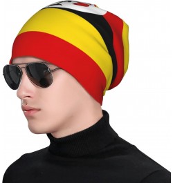 Uganda Flag Experience Cozy Luxury: Milk Silk Knit Beanie - Your Must-Have Outdoor Accessory! Black $12.88 Skullies & Beanies