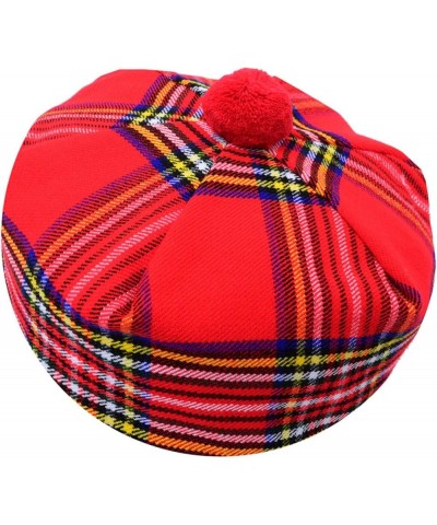 Scottish Tam Hat - Traditional Tam O Shanter Hat Men Caps with Pompom - Classic Scottish Caps for Men Royal Stewart $11.69 Sk...