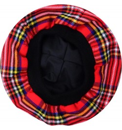 Scottish Tam Hat - Traditional Tam O Shanter Hat Men Caps with Pompom - Classic Scottish Caps for Men Royal Stewart $11.69 Sk...