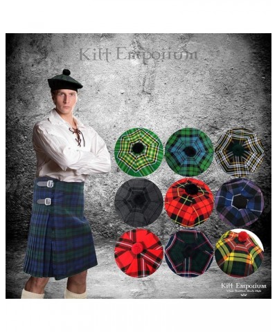 Scottish Tam Hat - Traditional Tam O Shanter Hat Men Caps with Pompom - Classic Scottish Caps for Men Royal Stewart $11.69 Sk...