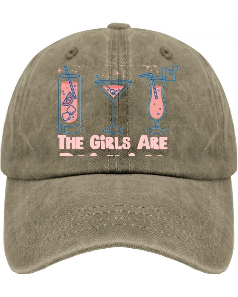 Sun hat Funny Warning The Girls are Drinking Cowboy Hats Blue hat Gifts for Girlfriends Golf Caps Suitable for Sports Pigment...