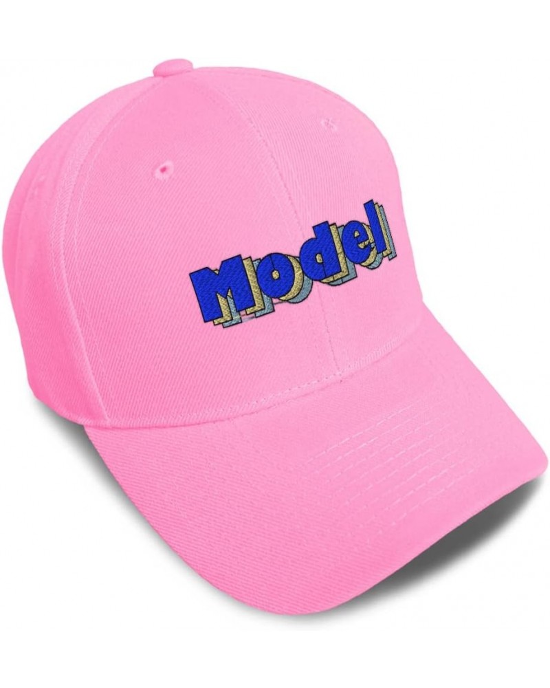 Custom Baseball Cap Model Fashion Acrylic Woman Dad Hats for Men and Women Soft Pink Design Only $14.84 Baseball Caps