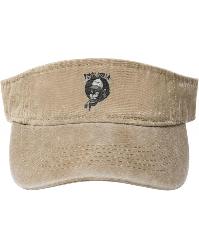 Monkey with Hat Sun Visor Hats for Women Men Sun Hat Vintage Golf Hat Adjustable Baseball Cap Natural $11.14 Visors