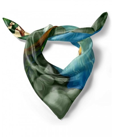 Colorful Headscarf, Adventurous on Trunk, Hijab Scarf Multicolor $16.11 Scarves