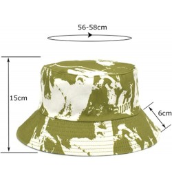 Summer Turbans for Women Fisherman's Hat Tie Dye Color Double Sided Basin Hat Fashion Cotton Bucket (Green, One Size) One Siz...