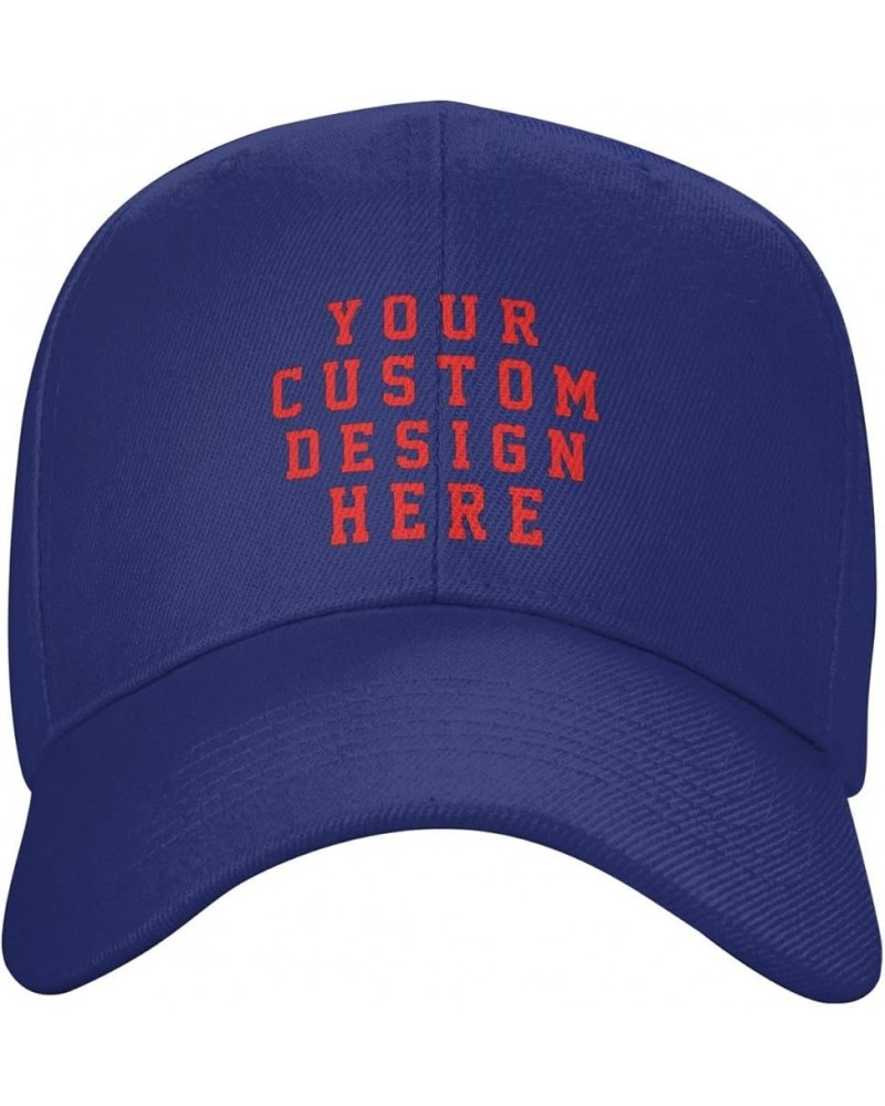 Custom Hat Add Your Own Text Logo Picture Design Your Personalized Baseball Hats Blue $7.36 Baseball Caps