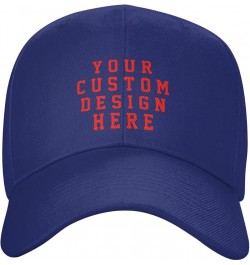 Custom Hat Add Your Own Text Logo Picture Design Your Personalized Baseball Hats Blue $7.36 Baseball Caps