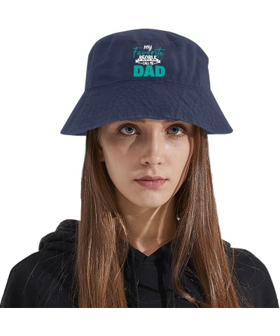 My Favorite People Call Me Dad Bucket Hat Bucket Hats Vintage Men Hats for Hiking Accessories for Dance Must Haves Navy $12.9...