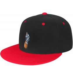 Cute Monkeys Baseball Cap for Men Women Snapback Hat Adjustable Flat Bill Hats Red $9.89 Baseball Caps