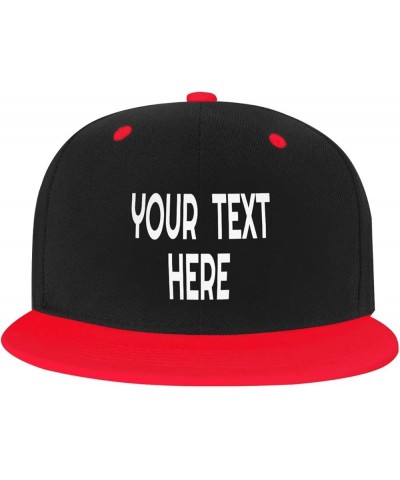 Custom Hats,Custom Photo Hats Your Custom Here,Add Your Own Text and Design,Classic Mens Womens Personalized Baseball Hat Red...