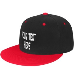 Custom Hats,Custom Photo Hats Your Custom Here,Add Your Own Text and Design,Classic Mens Womens Personalized Baseball Hat Red...