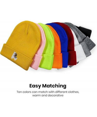 Embroidery Goth Beanie Knit Hats for Men & Women, Embroidery Winter Hats Skull Cap Color0 $11.04 Skullies & Beanies