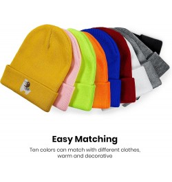 Embroidery Goth Beanie Knit Hats for Men & Women, Embroidery Winter Hats Skull Cap Color0 $11.04 Skullies & Beanies