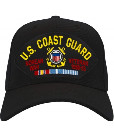 US Coast Guard - Korean War Veteran Hat/Ballcap Adjustable One Size Fits Most (Multiple Colors & Styles) Black Add American F...