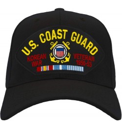 US Coast Guard - Korean War Veteran Hat/Ballcap Adjustable One Size Fits Most (Multiple Colors & Styles) Black Add American F...