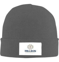 Millikin University Logo Classic Warm Winter Knit Cap Fleece Lined Beanie Hat Deep Heather $12.13 Skullies & Beanies