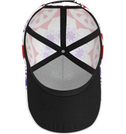 Rotating Purple Flowers Fashionable Sports Baseball Cap with Stable Structure and Good Sunshade Effect Suitable for Sports Ou...