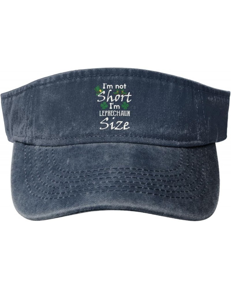 I M Not Short I M Leprechaun Size Sun Hat Sun Visor Hats for Women Men Baseball Cap Golf Hats Navy Blue $10.18 Sun Hats