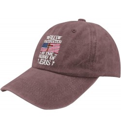 Fully Vaccinated by The Blood of Jesus Christ Hats Jesus Hat for Womens Mens Pigment Black Funny Hats Wine Red $13.79 Sun Hats