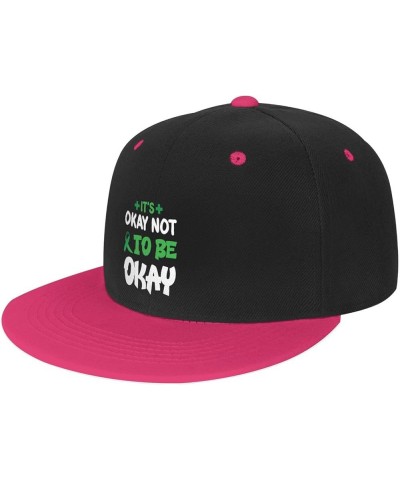 Its Okey Not to Be Okey Baseball Cap for Men Women Snapback Hat Adjustable Flat Bill Hats Pink $12.36 Baseball Caps