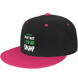 Its Okey Not to Be Okey Baseball Cap for Men Women Snapback Hat Adjustable Flat Bill Hats Pink $12.36 Baseball Caps