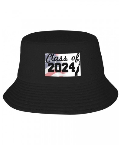 Class of 2024 Stay Cool and Stylish with Our Trendy Bucket Hats - Perfect for Summer Fun and Outdoor Adventures Black $10.81 ...