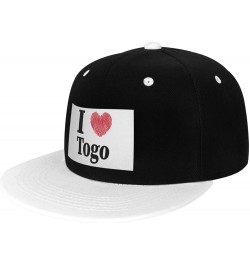 I Love Togo Snapback Hat for Men Women Baseball Cap Trucker Flat Bill Hats Dad Caps White $12.36 Baseball Caps