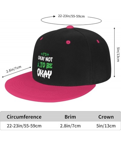 Its Okey Not to Be Okey Baseball Cap for Men Women Snapback Hat Adjustable Flat Bill Hats Pink $12.36 Baseball Caps