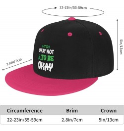 Its Okey Not to Be Okey Baseball Cap for Men Women Snapback Hat Adjustable Flat Bill Hats Pink $12.36 Baseball Caps