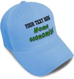 Baseball Cap Home Economist Improve Acrylic Nutrition Dad Hats for Men and Women Light Blue Personalized Text Here $13.50 Bas...